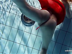super hot blond Lucie French teenage in the pool