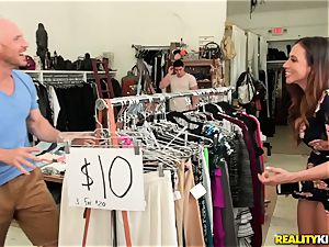 cougar pummeled at a apparel store