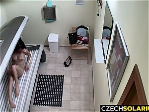 Czech brunette Secretly toying with cooter
